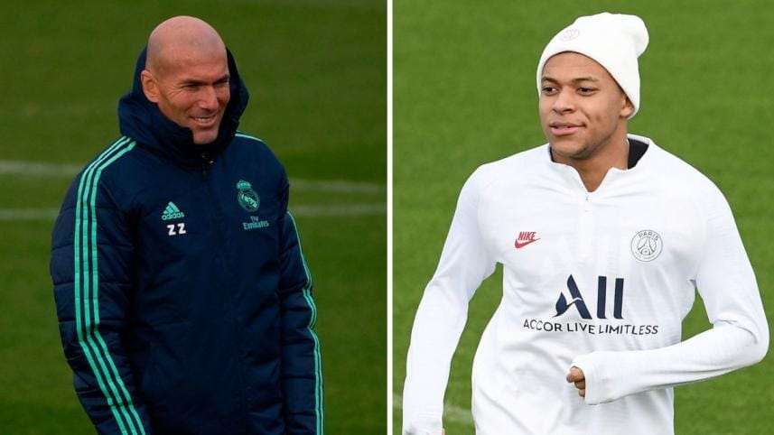 Kylian Mbappe and Zinedine Zidane 