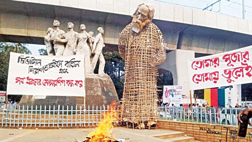 The arrival, "forced" disappearance, and reappearance of a Rabindranath Tagore sculpture at Dhaka University has recently been the talk of the town