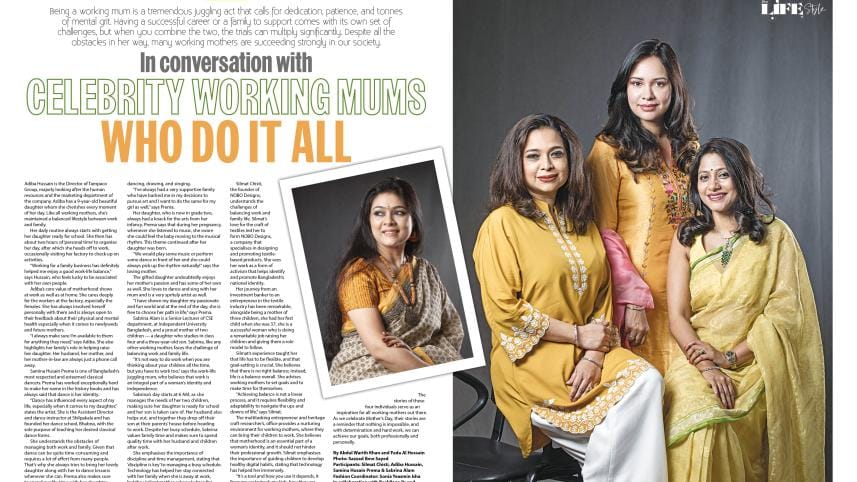 In conversation with celebrity working mums who do it all 