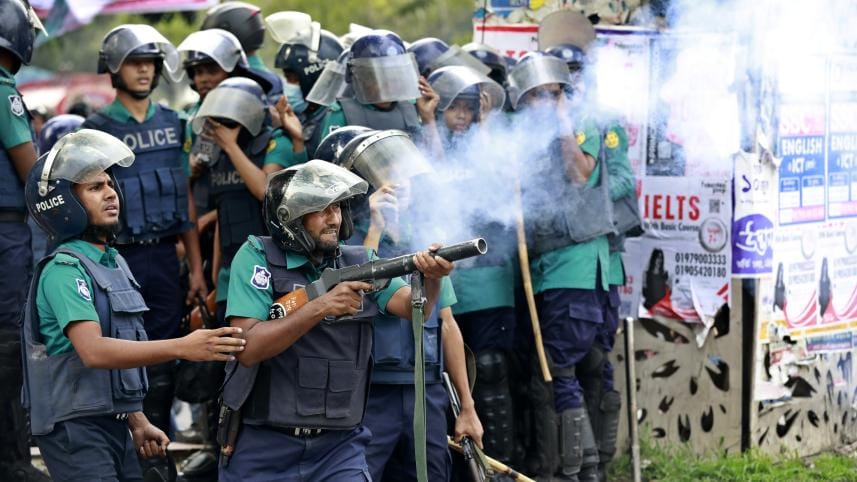 bnp police clash science lab