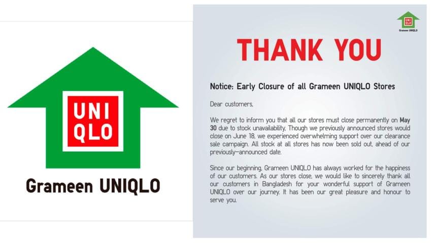 Grameen Uniqlo shuts down ahead of schedule
