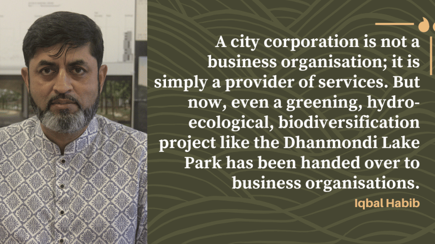 How did Dhanmondi Lake Park get to its current state? 