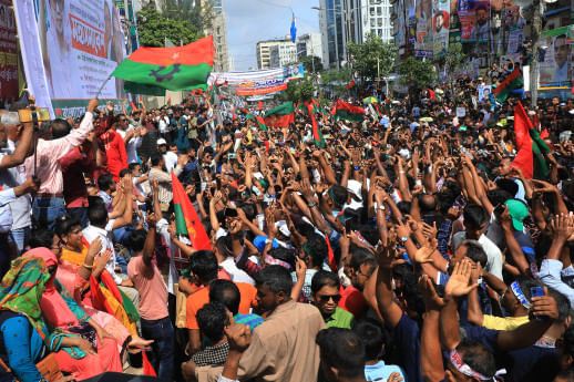 For every rally, there is a counter-rally 