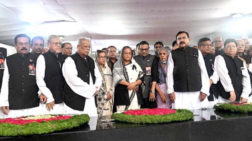 PM pays homage to Bangabandhu on his 48th martyrdom anniversary