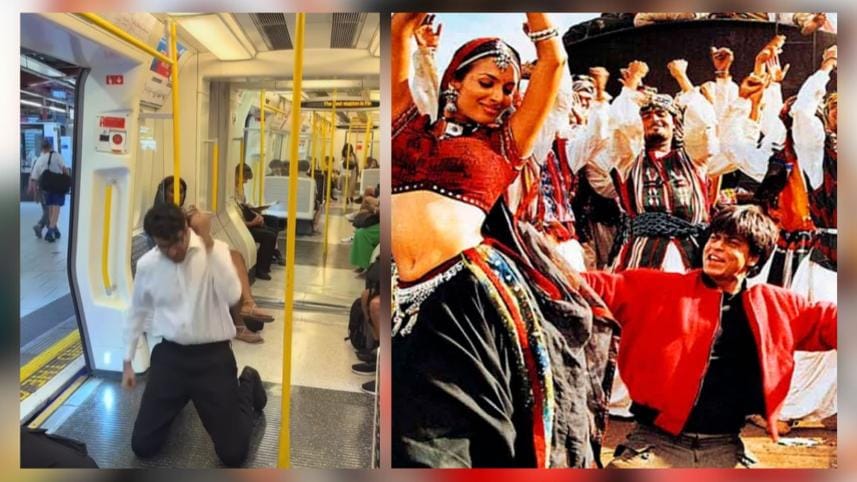 Watch: SRK fever runs wild as man dances to Chaiyya Chaiyya in metro