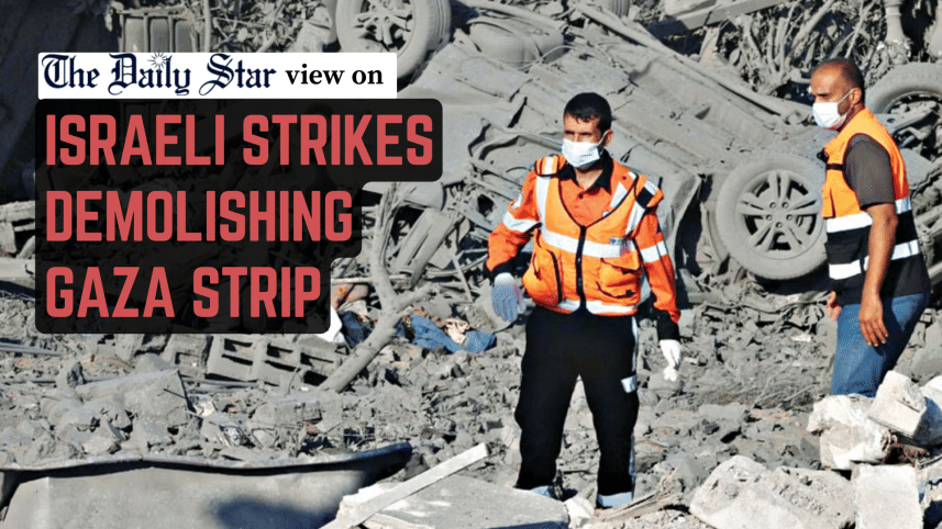 israeli airstrikes demolishing gaza strip