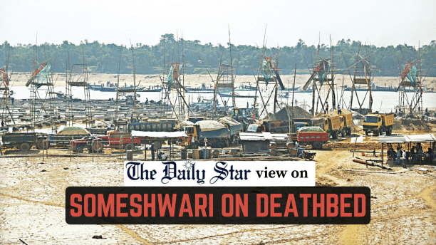 someshwari river on deathbed