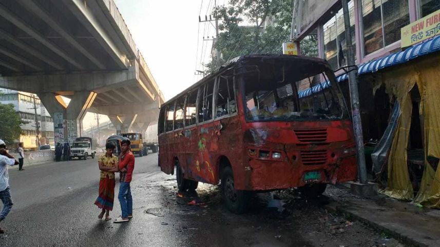 Two buses torched in Chattogram