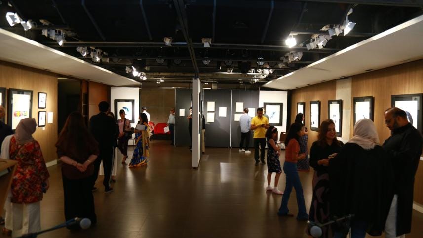 Ink, charcoal, and watercolours: Inner Passages by Tasmina Khan Majles