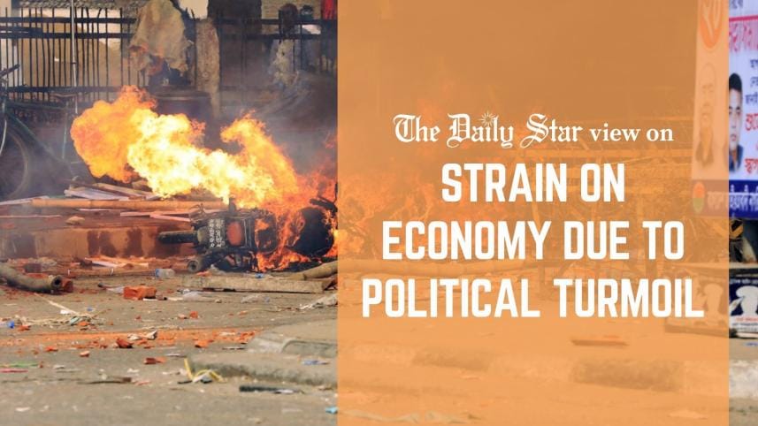 Strain on Economy due to political turmoil