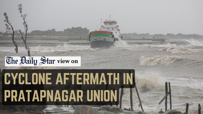 Cyclone aftermath in Pratapnagar Union