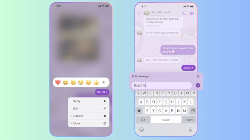 Messenger edit option
