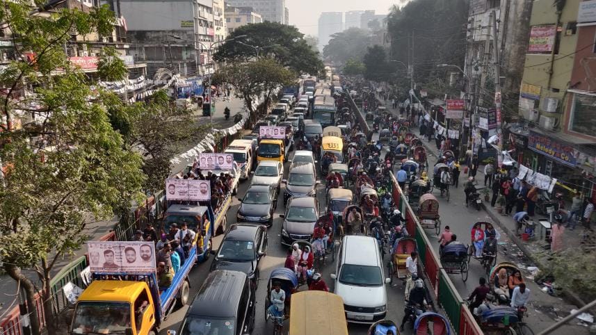 AL Rally Causes Gridlock in Kalabagan