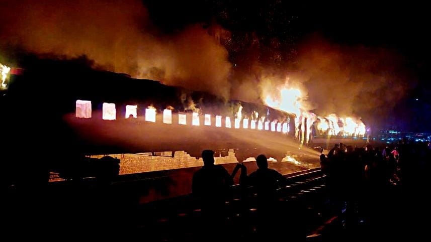Bangladesh train fire before elections