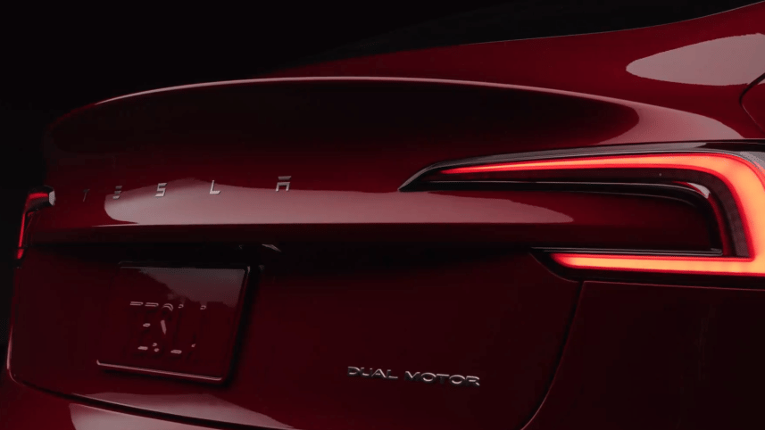 Tesla Model 3 back new