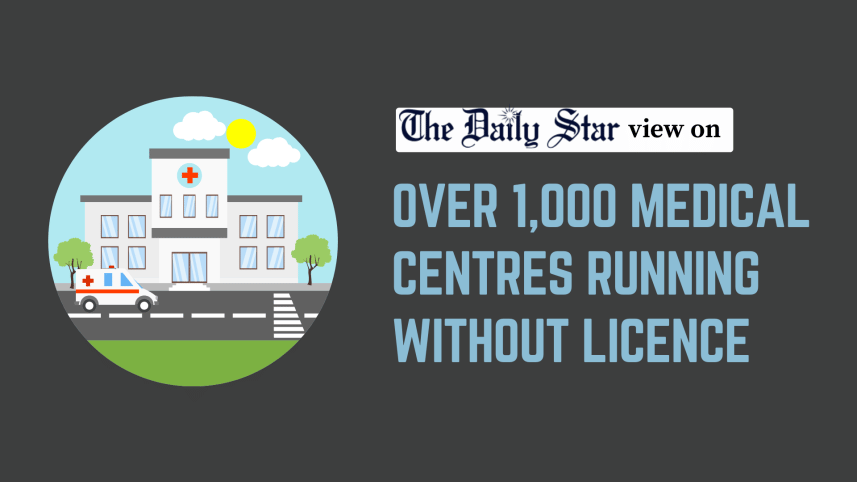 over 1000 medical centres running without licence