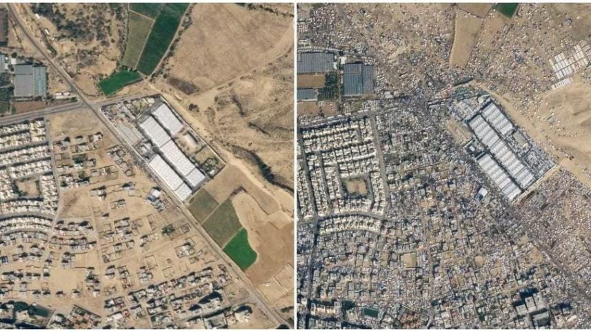 Rafah before and after 2023-2024