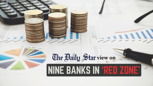 nine banks in red zone
