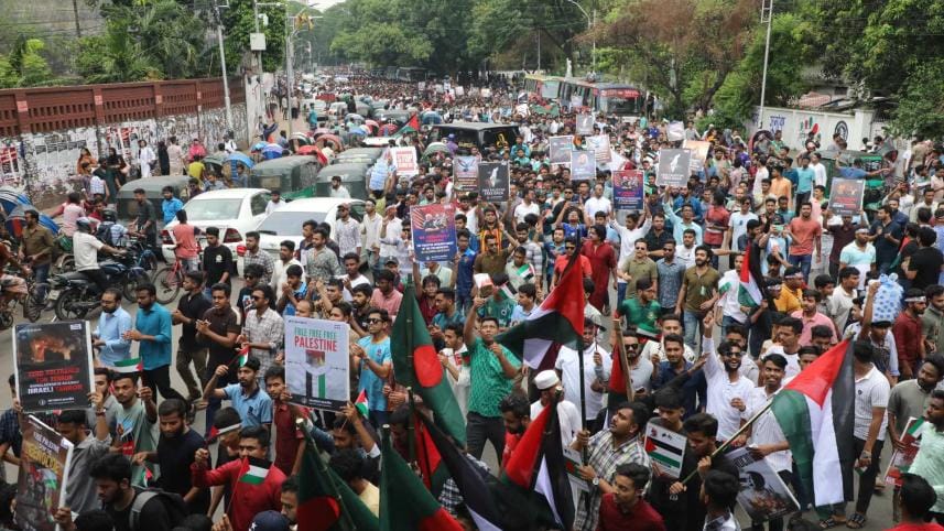 Bangladeshi students back pro-Palestine movement US