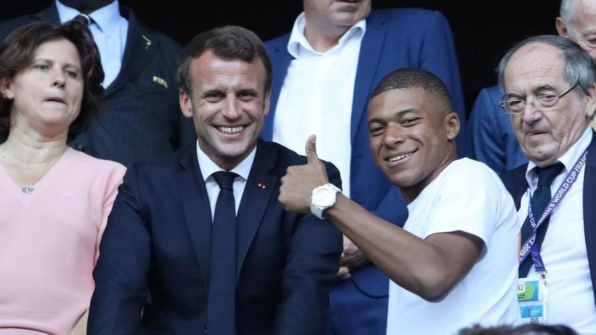 Emmanuel Macron, Kylian Mbappe