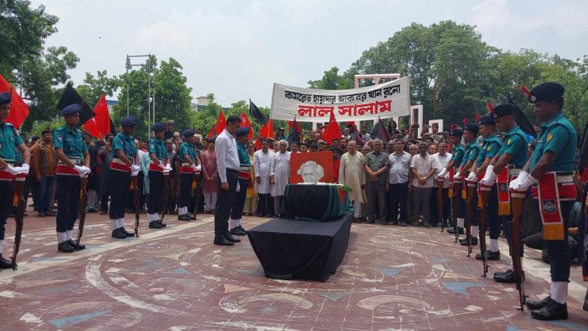 Veteran leftist leader Rano laid to rest at Banani Graveyard