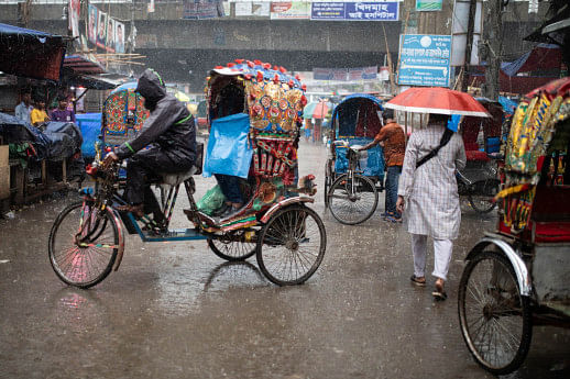 Light rain in parts of Dhaka brings relief from heat