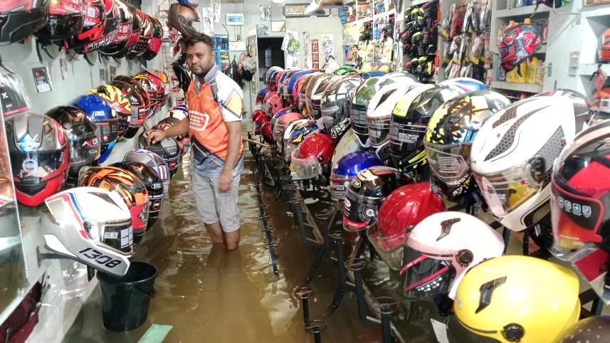 Sylhet city dwellers' struggles due to heavy rain