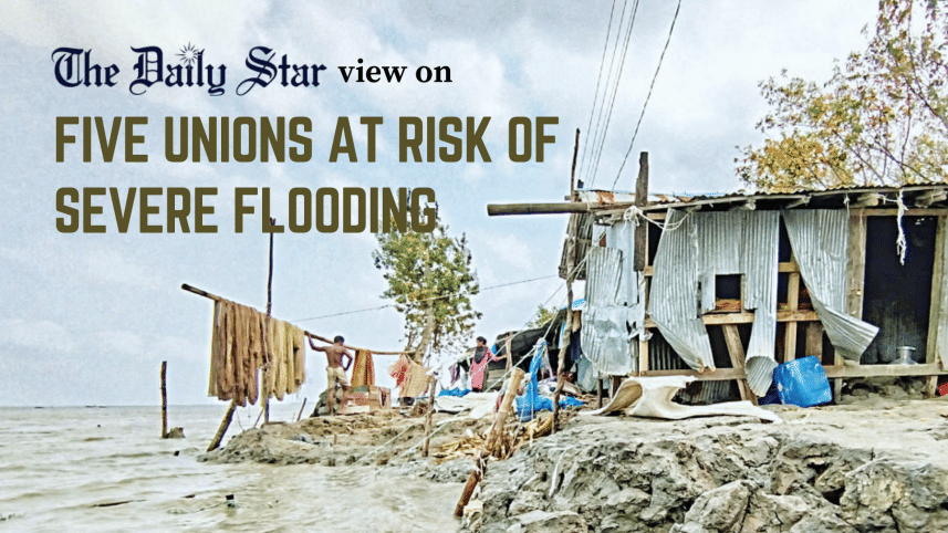 five unions at risk of severe flooding 