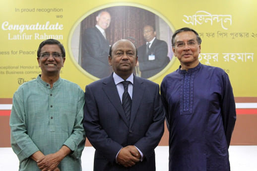 Latifur Rahman with Matiur Rahman and Mahfuz Anam