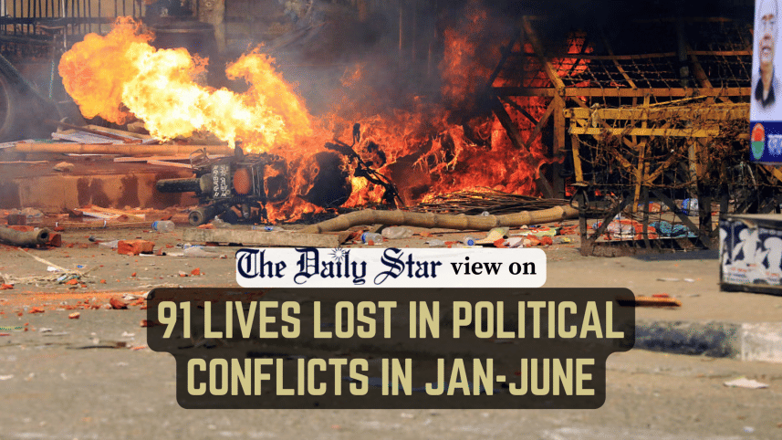 91 lives lost in political conflicts in Bangladesh in january-june 2024