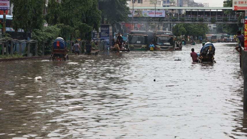 waterlogged areas of Dhaka