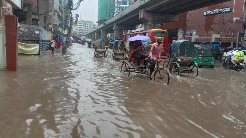 Dhaka waterlogged after heavy rain
