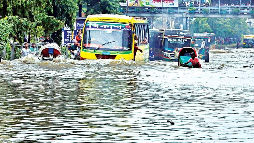 Poor drainage system Dhaka waterlogging issues