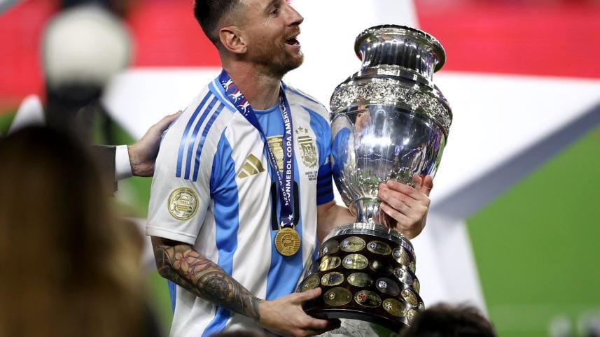 Messi's reaction to Argentina's Copa America win