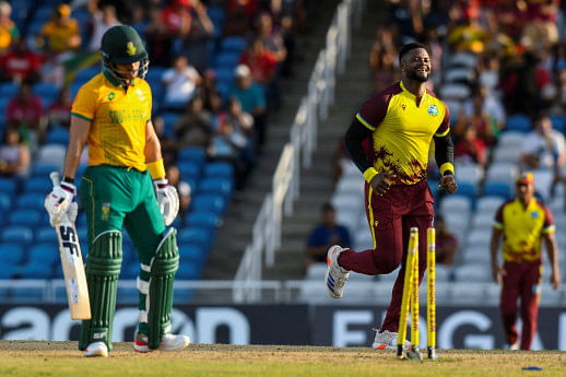 Shepherd stars as South Africa collapse to defeat against West Indies