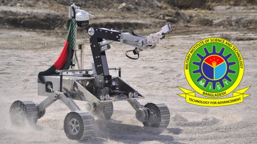 A photo of Maverick – MIST Mongol Barota's latest Mars rover that helped them secure the runners-up trophy at Anatolian Rover Challenge 2024. 