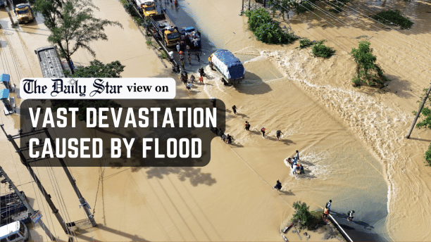 vast devastation caused by flood