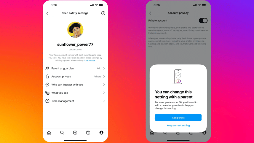 Instagram teen account