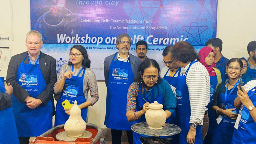 Dutch Delft Blue workshop to lead to ceramic art exhibition in Dhaka