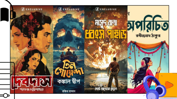 Audiobooks of ‘Devdas,’ ‘Masud Rana’ now on Shadhin Music.png