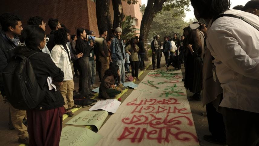 ULAB students protesting
