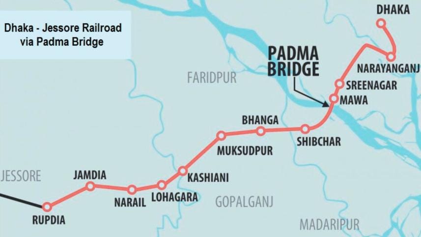 Dhaka Jashore rail route.jpg
