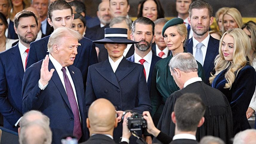 Trump returns to White House