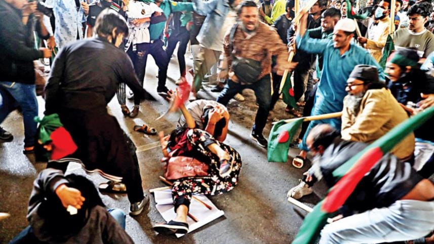 attack on protesters