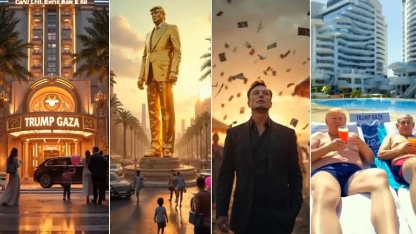 Trump shares AI video of rebuilt Gaza