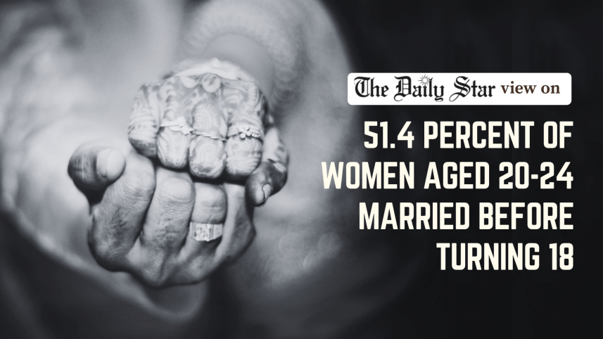 51.4 percent of women aged 20-24 married before turning 18