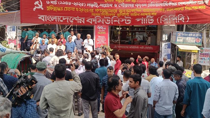 protest in front of CPB office