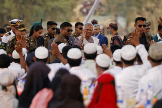 Prof Yunus among Rohingyas