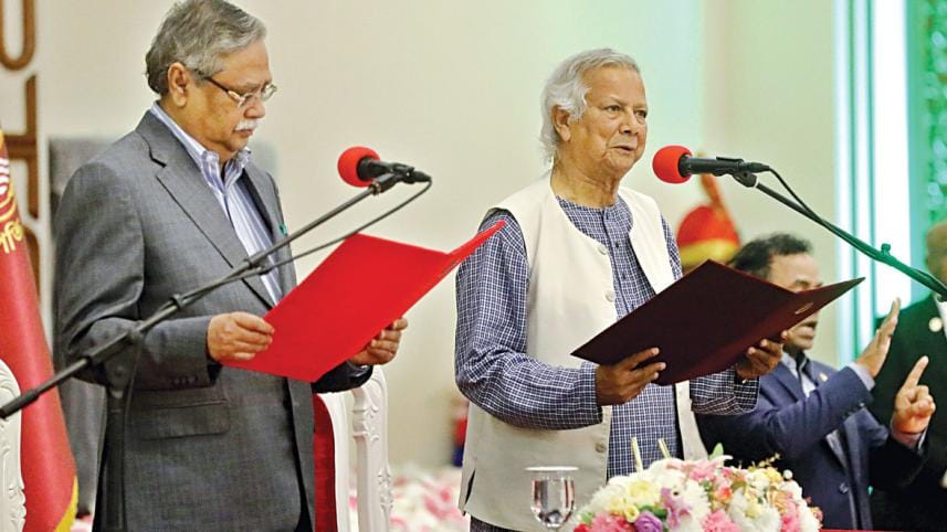 Muhammad Yunus sworn in as the chief adviser