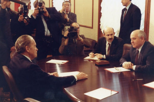 Nixon-Gorbachev meeting in 1991